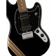 SQUIER by FENDER BULLET MUSTANG FSR HH BLACK w/COMPETITION STRIPES