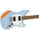 SQUIER by FENDER BULLET MUSTANG FSR HH DAPHNE BLUE w/COMPETITION STRIPES