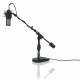 GATOR FRAMEWORKS GFW-MIC-0822 Telescoping Boom Mic Stand Podcasting & Bass Drum