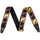 FENDER STRAP NEON MONOGRAMMED YELLOW PINK