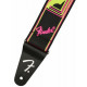 FENDER STRAP NEON MONOGRAMMED YELLOW PINK