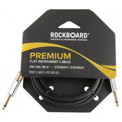 ROCKBOARD Premium Flat Instrument Cable, Straight/Straight (300 cm)