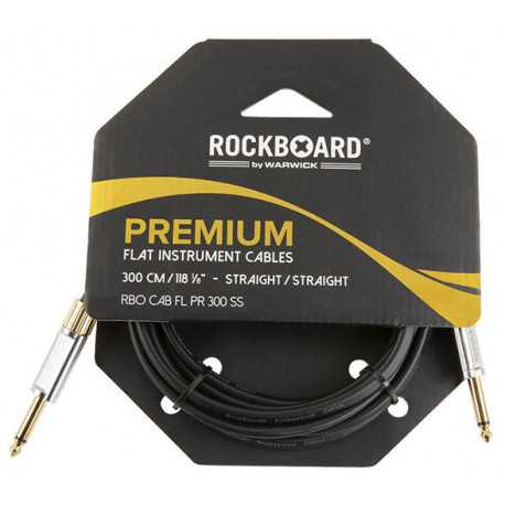 ROCKBOARD Premium Flat Instrument Cable, Straight/Straight (300 cm)