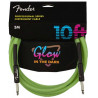 FENDER CABLE PROFESSIONAL SERIES 10' GLOW IN DARK GREEN