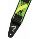 FENDER STRAP NEON MONOGRAMMED GREEN YELLOW