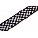 LEVY'S MP-28 PRINT SERIES GUITAR STRAP (BLACK AND WHITE CHECKERS)