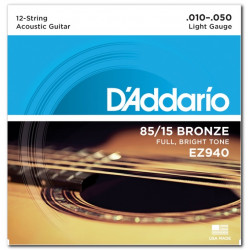 D'ADDARIO EZ940 85/15 BRONZE LIGHT 12-STRINGS (10-50)