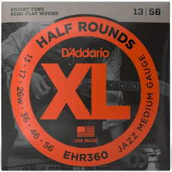 D'ADDARIO EHR360 XL HALF ROUNDS JAZZ MEDIUM (13-56)