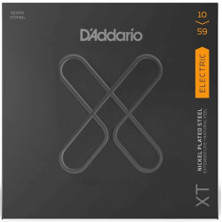 D'ADDARIO XTE1059 XT ELECTRIC NICKEL PLATED STEEL 7-STRING REGULAR LIGHT (10-59)