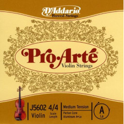 D'ADDARIO PRO-ARTÉ VIOLIN SINGLE A STRING 4/4 Scale Medium Tension