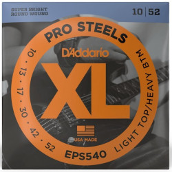 D'ADDARIO EPS540 XL PROSTEELS LIGHT TOP / HEAVY BOTTOM (10-52)