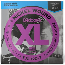 D'ADDARIO EXL120-7 XL NICKEL WOUND SUPER LIGHT 7-STRING (09-54)