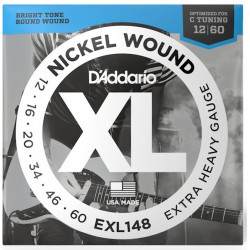 D'ADDARIO EXL148 XL NICKEL WOUND EXTRA HEAVY (12-60)