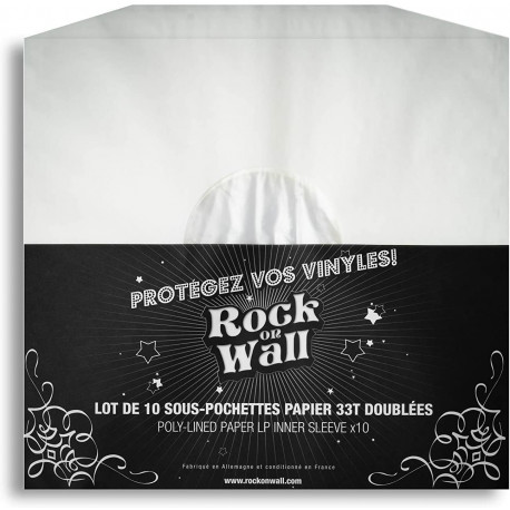 Rock On Wall 10 X Pvc 12 Inch Gatefold Outer Sleeves - 140 Micron