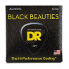 DR Strings BLACK BEAUTIES Acoustic - Light (12-54)