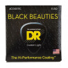 DR Strings BLACK BEAUTIES Acoustic - Custom Light (11-50)