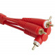 UDG SET RCA STRAIGHT-RCA ANGLED RED 3M (U97005RD)