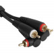 UDG SET RCA STRAIGHT-RCA ANGLED BLACK 3M (U97005BL)