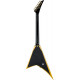 JACKSON X SERIES RHOADS RRX24 BLACK WITH YELLOW BEVELS