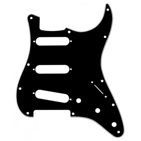 FENDER 11-HOLE MODERN-STYLE STRATOCASTER S/S/S PICKGUARDS BLACK