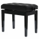 GEWA Piano bench Deluxe Leather Black (Highgloss)