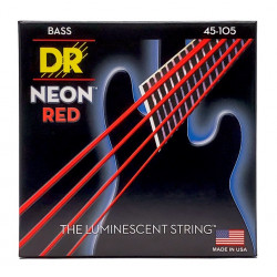 DR Strings NEON Red Bass - Medium (45-105)