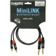 KLOTZ KT-CJ090 MINILINK PRO TWIN CABLE BLACK 0.9 M