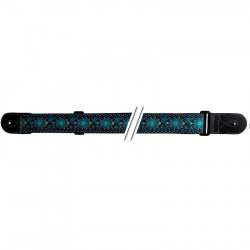 GEWA Guitar Straps F&S Folk Jacquard Blue-Yellow (531.069)