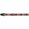 GEWA Guitar Straps F&S Folk Jacquard Variants Red Silver Black (531.065)