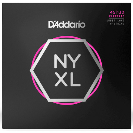 D'ADDARIO NYXL45130SL REGULAR LIGHT 5-STRING, SUPER LONG SCALE (45-130)