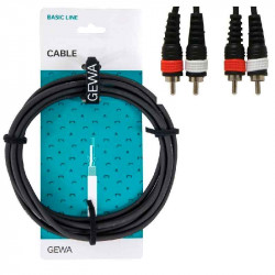 GEWA Alpha Audio Twin Cable Basic Line 2xRCA/2xRCA 10м (190.200)