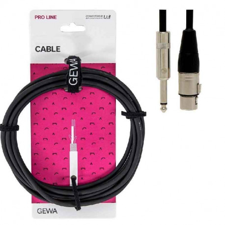 GEWA Alpha Audio Pro Line XLR(f)/Mono Jack 6,3 мм 9м (190.585)