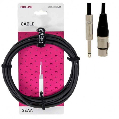 GEWA Alpha Audio Pro Line XLR(f)/Mono Jack 6,3 мм 6м