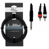 GEWA Alpha Audio Basic Line Mono Jack 6,3 мм/2x RCA 1,5м