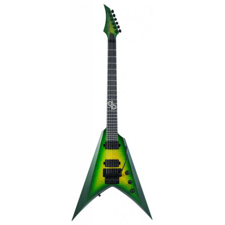 SOLAR GUITARS V1.6FRLB FLAME LIME BURST MATTE