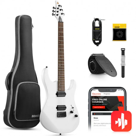 DONNER MUSIC DMT-100 ELECTRIC GUITAR WHITE