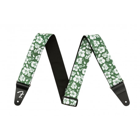 FENDER STRAP 2" HAWAIIAN STRAPS GREEN FLORAL