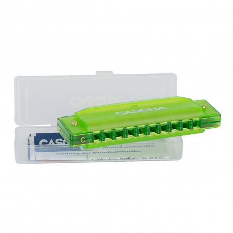 CASCHA FUN BLUES HARMONICA GREEN HH 2274 (C)