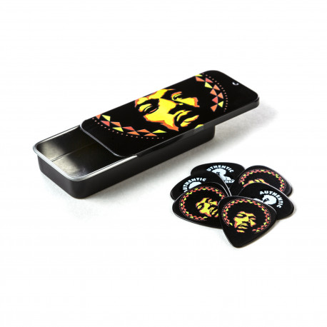 Dunlop JH-PT16H Jimi Hendrix Aura Mandala Pick Tin Heavy (6 шт.)