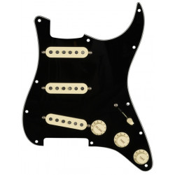 FENDER PRE-WIRED STRAT PICKGUARD CUSTOM SHOP FAT 50'S SSS BLACK