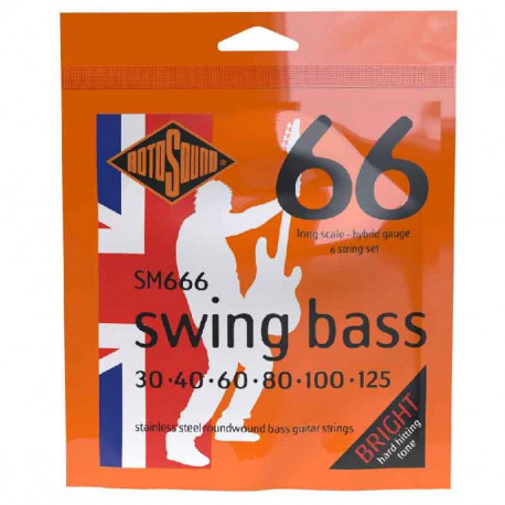 Rotosound SM666 Swing Bass 66 6-String 30-125 Hybrid