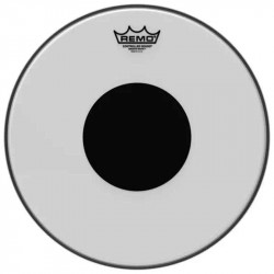 REMO Smooth White Controlled Sound Top Black Dot 8"