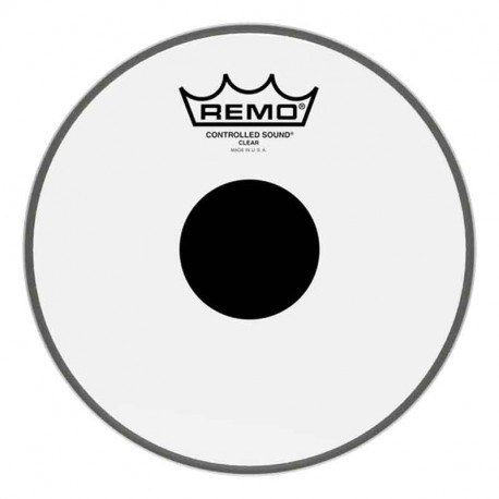 REMO Clear Controlled Sound Top Black Dot 6"