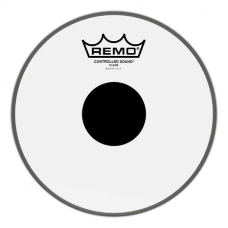 REMO Clear Controlled Sound Top Black Dot 8"