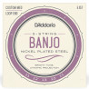 D'ADDARIO EJ57 BANJO NICKEL PLATED STEEL CUSTOM MEDIUM (11-22)