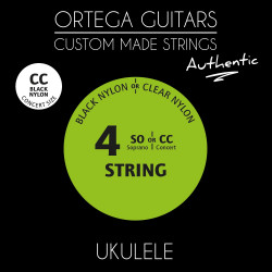 Ortega Custom Authentic Black Nylon UKABK-CC