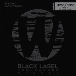 WARWICK 41311 Black Label, Nickel-Plated, Medium Light 5-String High C (25-105)
