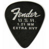 FENDER DURA-TONE DELRIN PICKS 1.21 MM, 351 SHAPE - 12 PACK BLACK