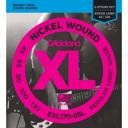 D`ADDARIO EXL170-5SL XL REGULAR LIGHT 5 STRING 45-130