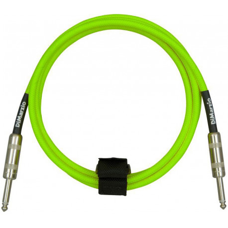 DIMARZIO EP1710SS INSTRUMENT CABLE 10ft (NEON GREEN)